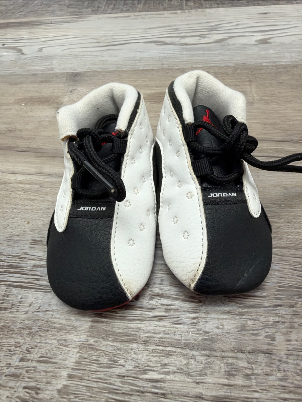 Jordan Black White and Red Baby Walker Sneakers